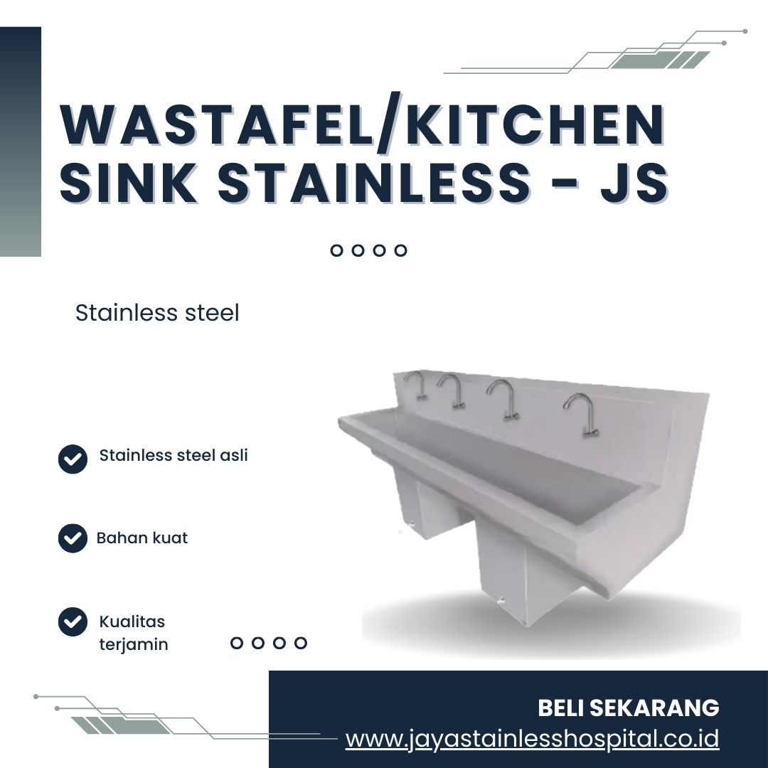 Sink Javascript Wastafel/Kitchen Sink Stainless - JS - Bumata Medical Equipment