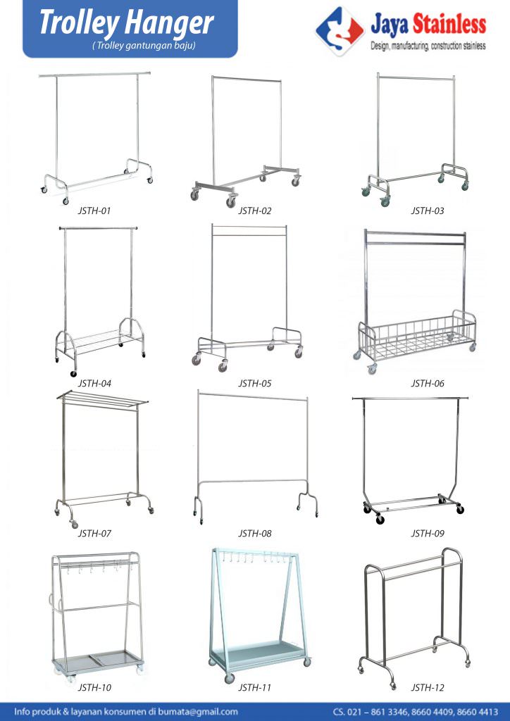 Katalog Rak gantungan baju / Trolley hanger stainless