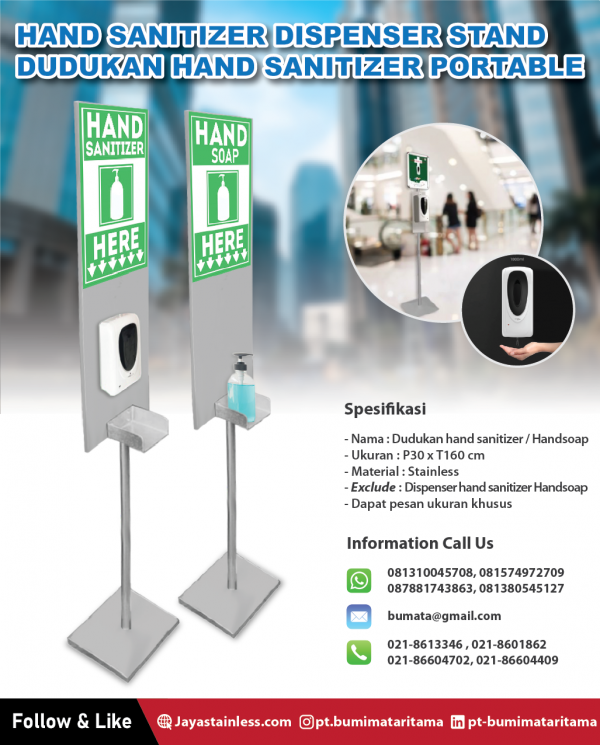 Hand soap, Hand sanitizer stand