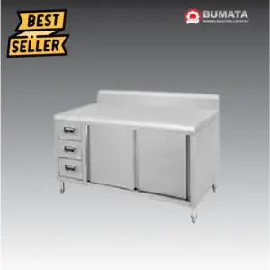 Meja Cabinet Stainless 3 Laci