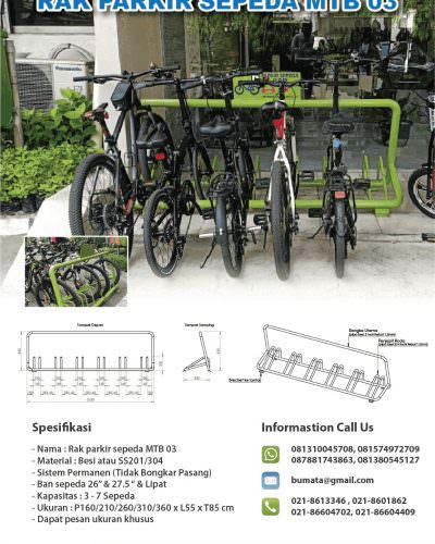 Tempat parkir sepeda MTB 03