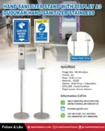 Hand sanitizer stand with display a3 - KATALOG_4_11zon