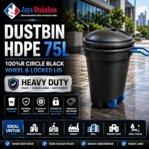Tong sampah plastik hdpe 75 liter