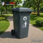 tong sampah fiberglass roda