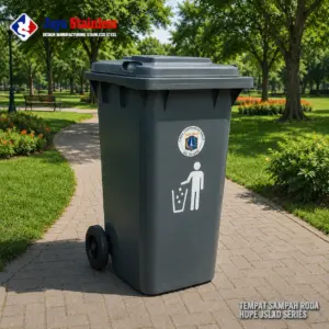 tong sampah fiberglass roda