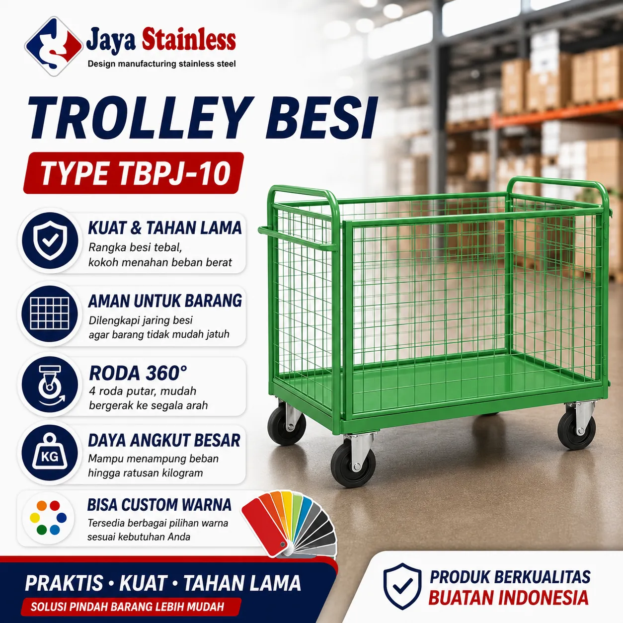 troli besi untuk gudang troli besi untuk gudang