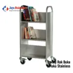 Trolley-Rak-Buku-1-Muka-Stainless