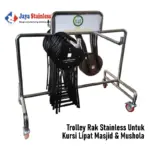 Trolley-Rak-Stainless-Untuk-Kursi-Lipat-Masjid-&-Mushola