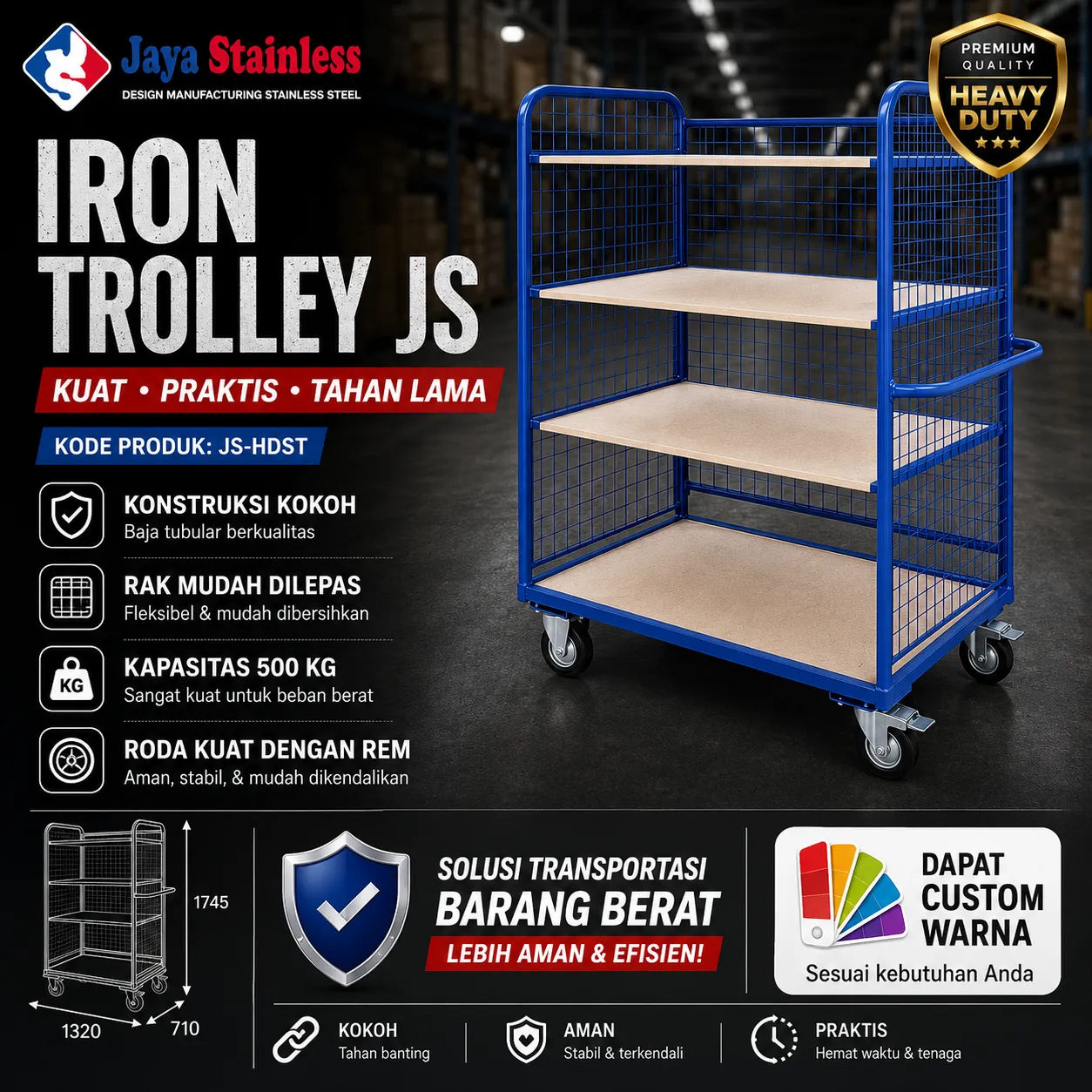 troli barang besi untuk gudang pabrik ekpedisi troli barang besi untuk gudang pabrik ekpedisi