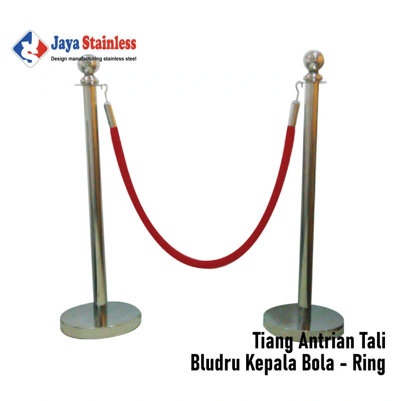 Tiang-Antrian-Tali-Bludru-Kepala-Bola-Ring