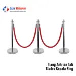 Tiang-Antrian-Tali-Bludru-Kepala-Ring