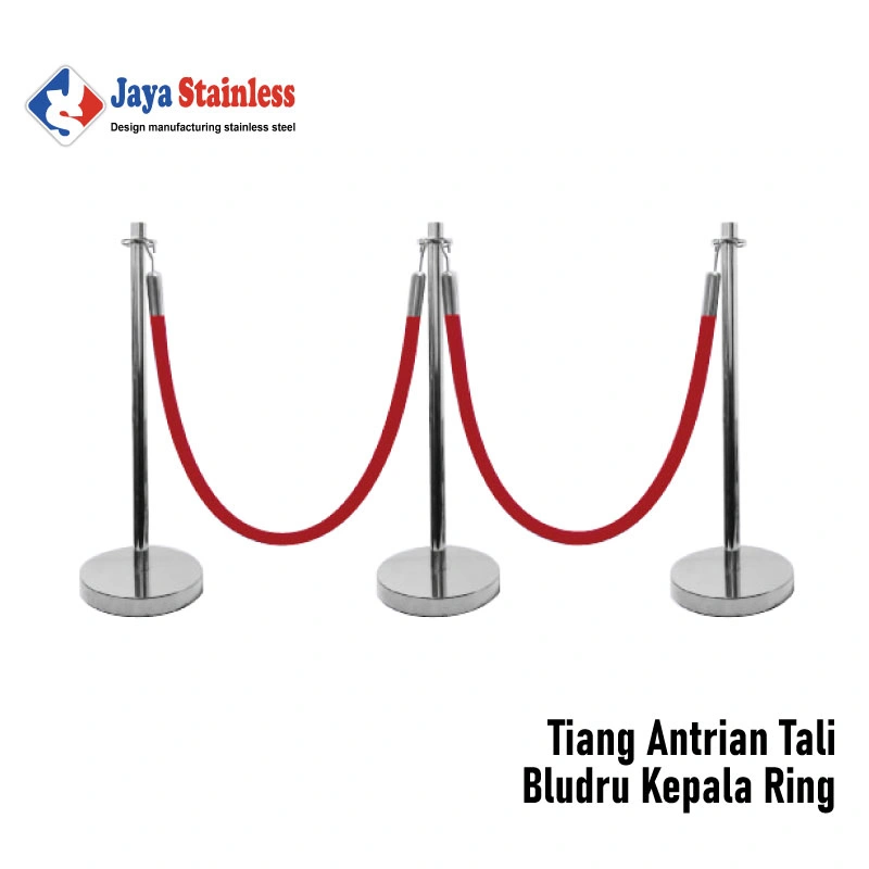 Tiang-Antrian-Tali-Bludru-Kepala-Ring